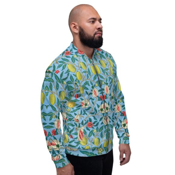 Four fruits pattern Unisex Bomber Jacket - Picture 3 of 10